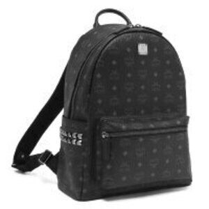 MCM Stark Backpack Side Studs Visetos Monogram Black K